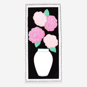 Vase of Peonies letterbox biscuits (Shops)