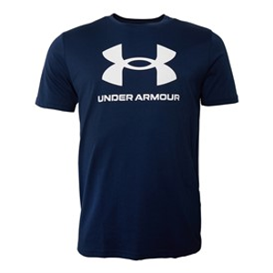 Under Armour Mens UA Sportstyle Logo Short Sleeve T-Shirt Academy/White