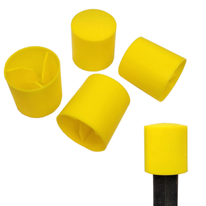 25x Star Picket Post Safety Caps UV Stabilised Yellow Round Steel Fence