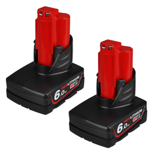 M12B6X2 12V 6.0Ah Red Lithium-Ion Battery (Pack of 2)