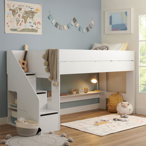 Flair Olivia Staircase Mid Sleeper with Storage White