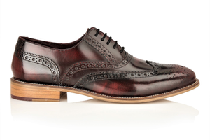 OXFORD BROGUES IN POLISHED MAROON