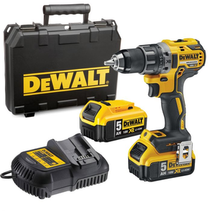 Skruvdragare/borr DeWalt DCD791P2; 18 V; 2x5,0 Ah batt.