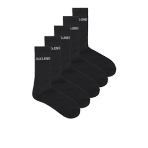 JACK & JONES Boys Regen Five Pack Crew Socks Black