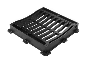 302 x 302 x 50 Hinged & Dished Gully Grating & Frame 12.5T CD58 DDI