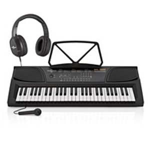 MK-1000 54-key Portable Keyboard by Gear4music, Headphone Pack