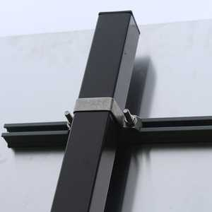 SQUARE SIGN POST - 50MM X L2500MM - TRIPLEX PC WITH FIXING CLIPS - UMBRA GREY