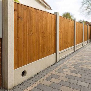 12 Inch Smooth Concrete Gravel Board with Hedgehog Hole