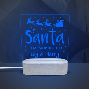 Santa & Reindeer Personalised Night Light