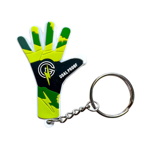 Keeper iD Goalproof Power Grip Mini Glove Keyring - Flash Lime - One Size