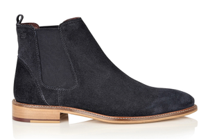 SUEDE CHELSEA BOOTS IN NAVY