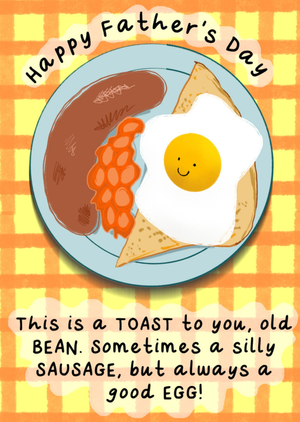 Rosie Johnson Illustrates This Is A Toast To You Happy Father's Day Card