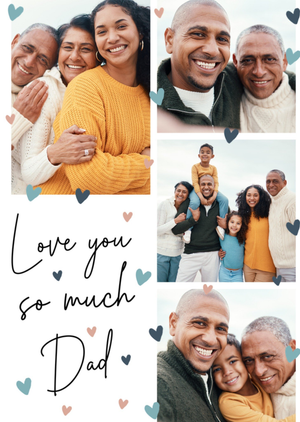 Love You So Much Dad Photo Upload Father's Day Card