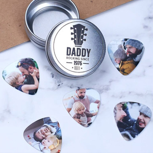Personalised Photo Guitar Plectrums – Set of 5