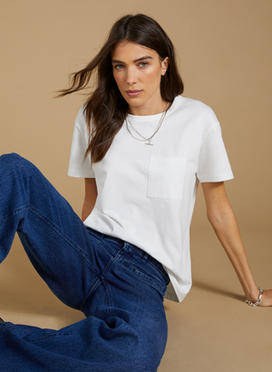 Baukjen Essentials Regenerative Cotton Perfect Tee - 8 (UK Size 8) / Pure White