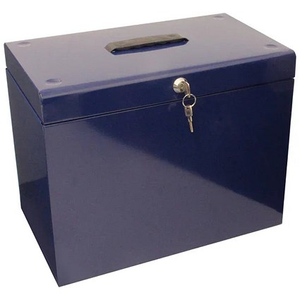ValueX Cathedral Metal Suspension File Box A4 Blue - A4BL