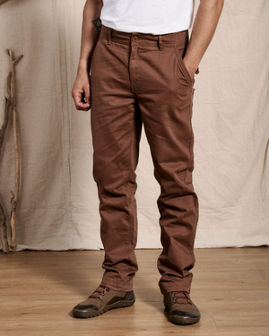 Marloes Mens Chino Trousers in Brown - on hold