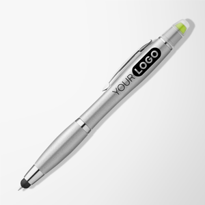 Curvaceous Metallic Stylus Pen/Highlighter