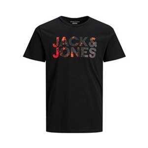 JACK & JONES Boys Splash Corp Logo T-Shirt Black
