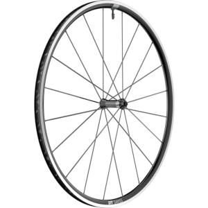 WHEL DT P18 23mm C FR Black front - 23 mm aluminium clincher 100 mm qr