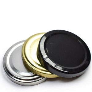 63mm Metal Twist-Off Lids - Gold (Button Top)