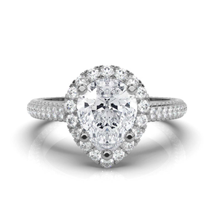 18K White Gold Minarle Halo Hidden Accents Lab Grown Diamond Ring (1 2/5 ct. tw)