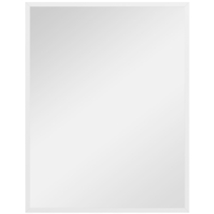 HOMCOM Espejo Rectangular de Baño 70x90 cm Espejo de Pared Decorativo para Salón Entrada Pasillo Horizontal o Vertical Blanco
