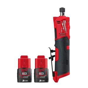 Milwaukee M12FDGS 12V Fuel Cordless Straight Die Grinder With 2 x 3.0Ah Batteries
