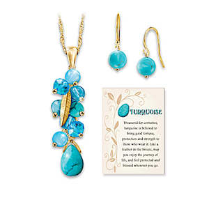 Nature-Inspired Gemstones Necklace & Earrings Collection