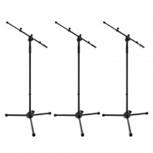 G4M Telescopic Boom Microphone Stand, 3 Pack