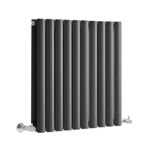 Milano Aruba - Horizontal Designer Radiator - Double Panel - 600mm x 590mm - Anthracite