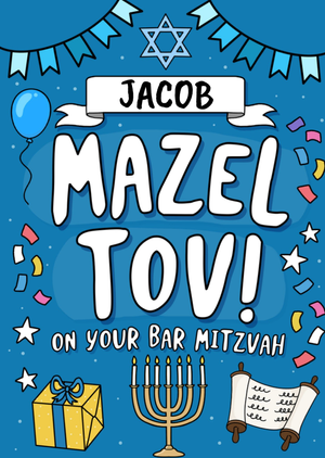 Mazel Tov On Your Bar Mitzvah Card