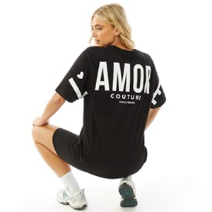 L'amore Couture Womens Ryleigh T-Shirt Black
