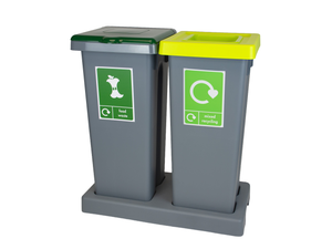 2 x 50 Litre Fitbin Recycling Station Complete with Tray