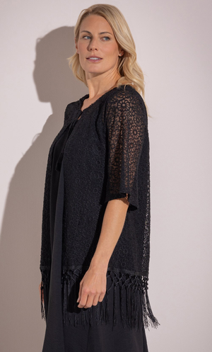 Tassel Trim Cover Up - Black