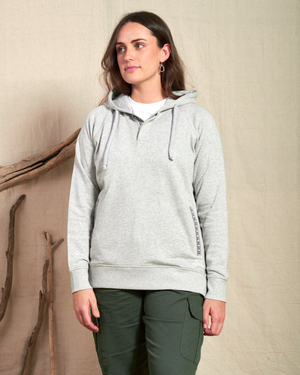 Cliffden Womens Pop Hoodie in Grey