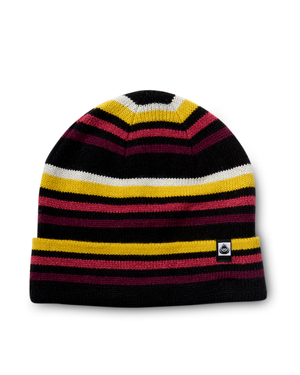 Ok Stripe Beanie in Black