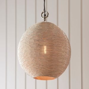 Endon Asha Polished Nickel Wire Pendant