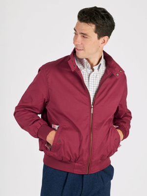 Burgundy Harrington Jacket