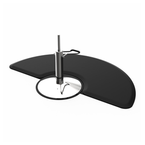 Lotus Anti Fatigue Mat Semi Circle Black 5 x 3ft