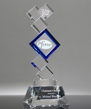 Employee Appreciation Crystal Blocks Award