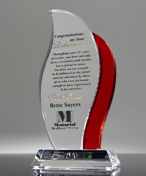 Scarlet Flame Crystal - Retirement Award