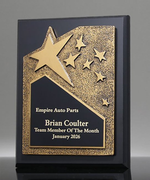 Recognition Gold Star Plaque