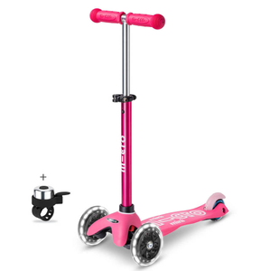 Micro Mini Deluxe LED Scooter + FREE Bell - Pink