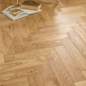 Lusso Flooring Uniqo Herringbone Natural Brushed & Lacquered Engineered Oak