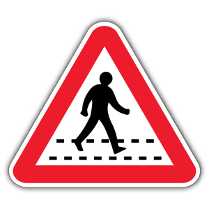 Pedestrians Crossing 600 x 600 mm - RA1 Reflective 3mm Alumin