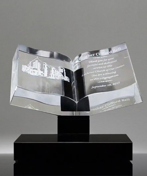 Open Book Crystal Award