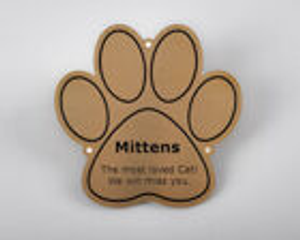 Brass Remembrance Pet Plaque - Paw Print