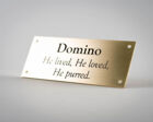 Brass Remembrance Pet Plaque