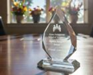 Crystal Faceted Flame Award